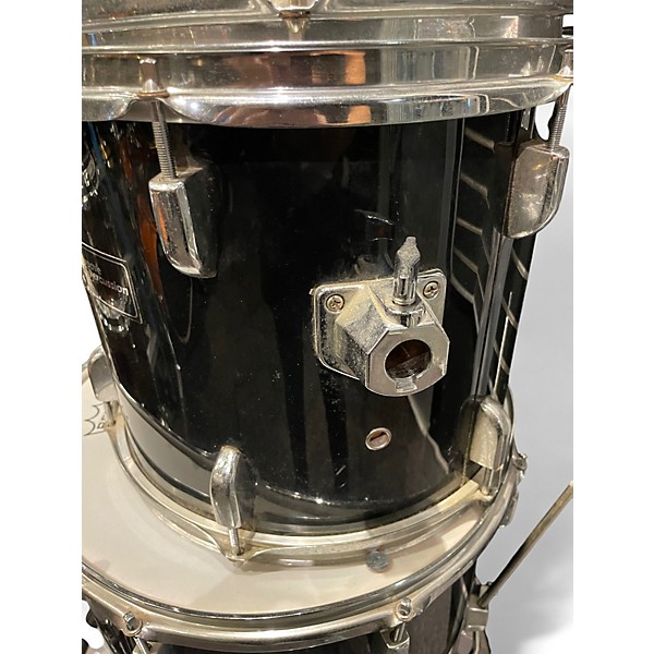 Used GP Percussion 5 Piece SHELL PACK BLACK Drum Kit