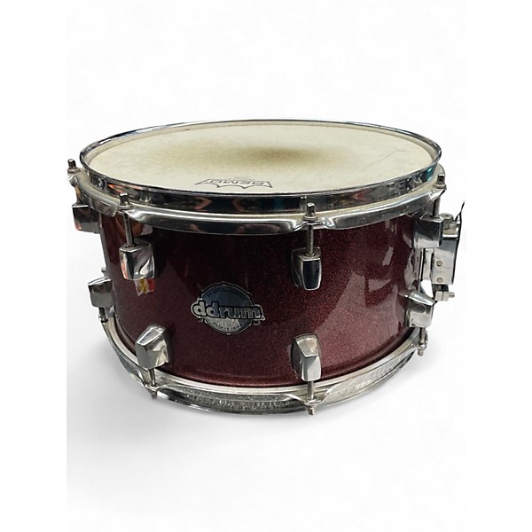 Used ddrum 13X7 DOMINION SERIES RED SPARKLE Drum