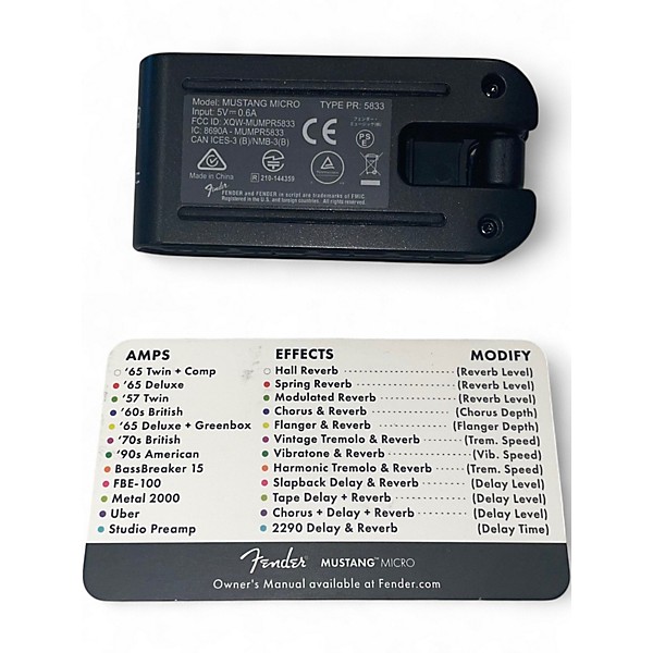 Used Fender MUSTANG MICRO Battery Powered Amp