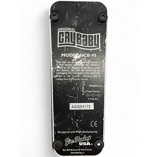 Used Dunlop GCB95 Original Crybaby Wah Effect Pedal