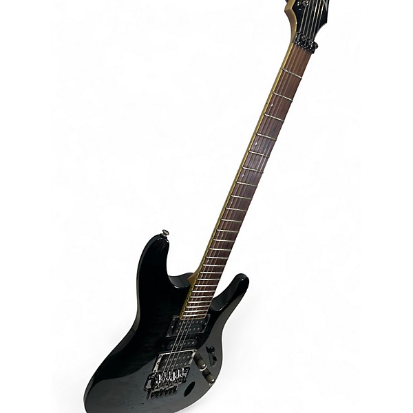 Used Ibanez S7420QM S Series Ebony Solid Body Electric Guitar