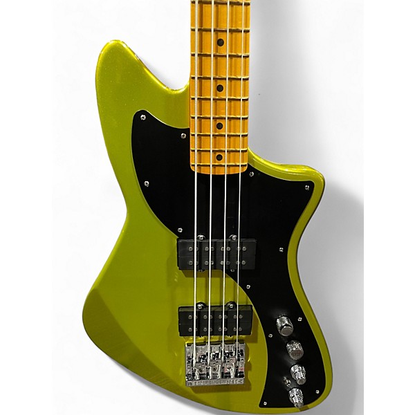 Used Fender American Ultra II Meteora Metallic Green Electric Bass Guitar