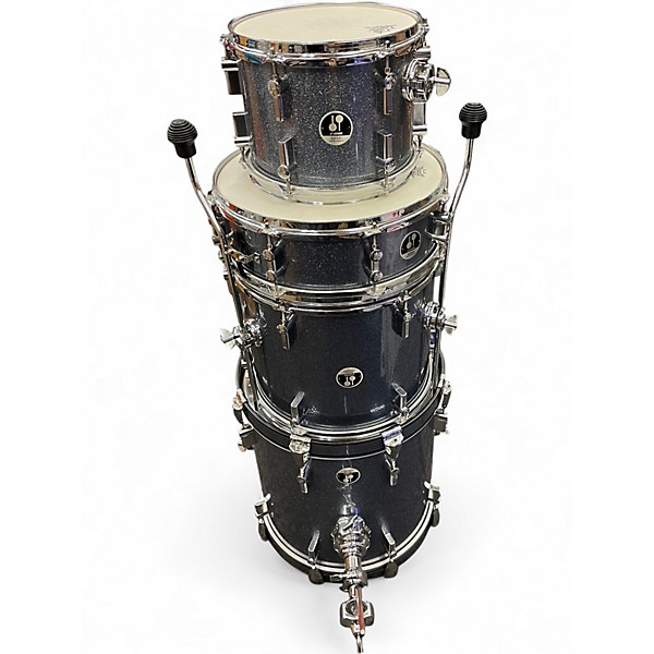 Used SONOR 4 Piece Safari Pewter Sparkle Drum Kit
