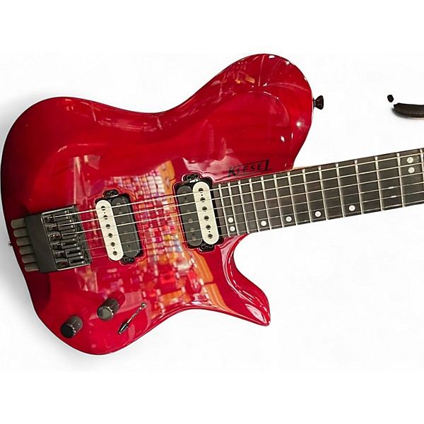 Used Kiesel ZEUS Trans Red Solid Body Electric Guitar