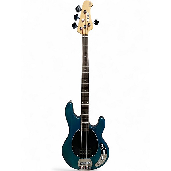 Used Sterling by Music Man Sub 4 Flat Blue Electric Bass Guitar