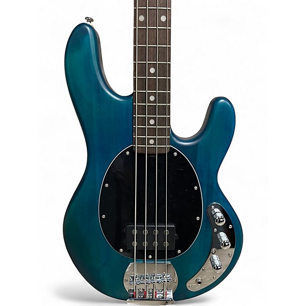Used Sterling by Music Man Sub 4 Flat Blue Electric Bass Guitar