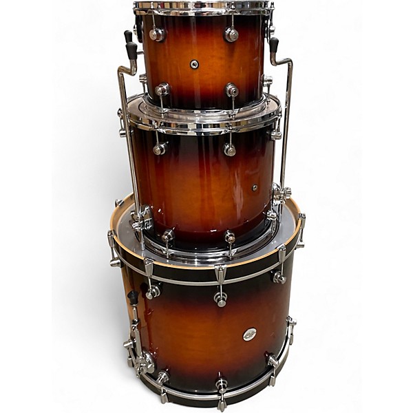 Used DW 3 Piece Design Series Tobacco Burst Drum Kit