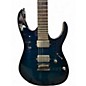 Used Ibanez RG6005FEQM BLUE GREEN Solid Body Electric Guitar