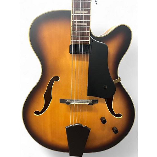 Used Washburn J600 Jazz Venetian Tobacco Burst Hollow Body Electric Guitar