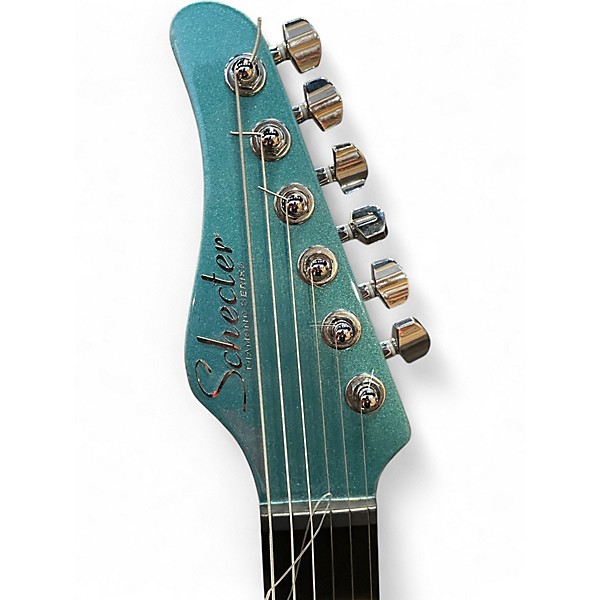 Used Schecter Guitar Research AM6 Blue Solid Body Electric Guitar