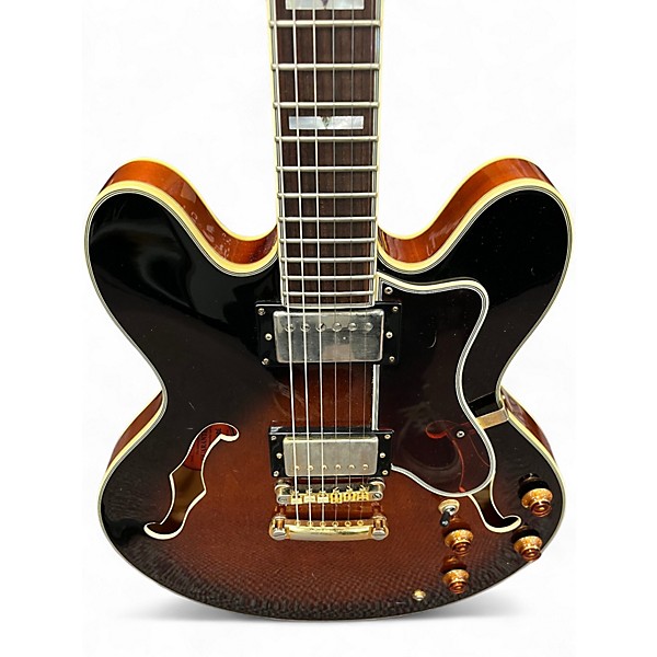 Used Epiphone Sheraton Vintage Sunburst Hollow Body Electric Guitar