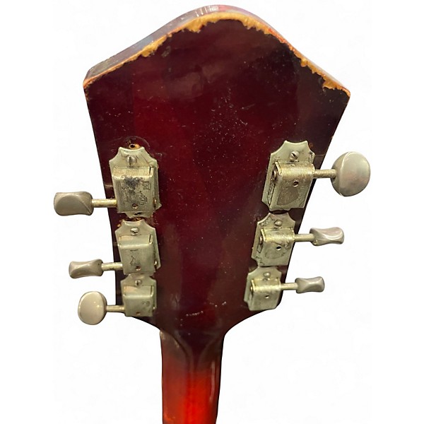 Vintage 1960s Sears Silvertone 1454 2 Color Sunburst Hollow Body Electric Guitar