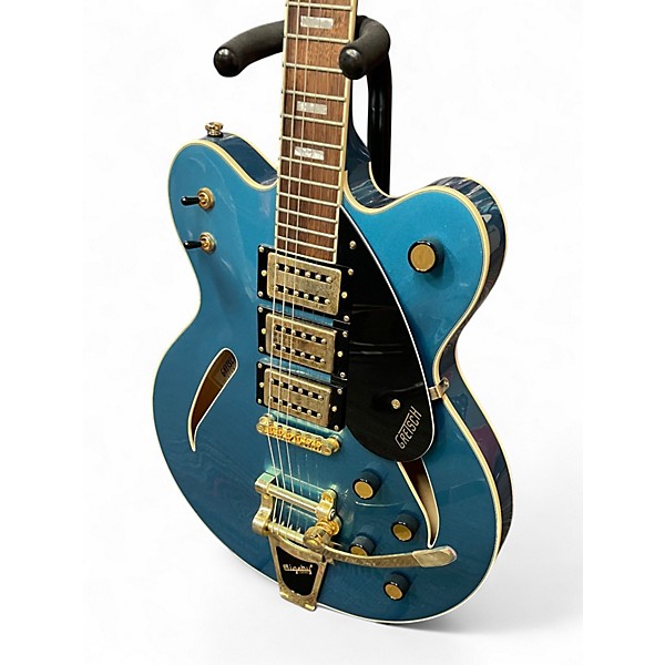 Used Gretsch Guitars Streamliner Cat-Eye Limited-Edition Center Block Electric Gu Riviera Blue Hollow Body Electric Guitar