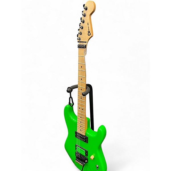 Used Charvel San Dimas Style 1 HH Neon Green Solid Body Electric Guitar
