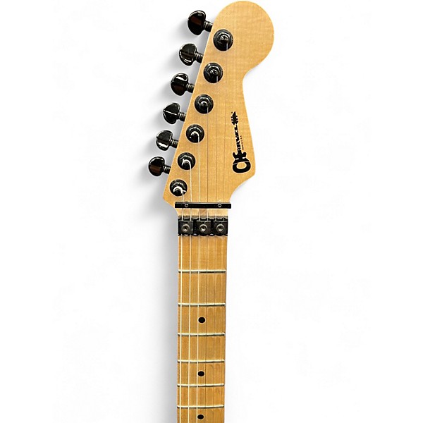 Used Charvel San Dimas Style 1 HH Neon Green Solid Body Electric Guitar