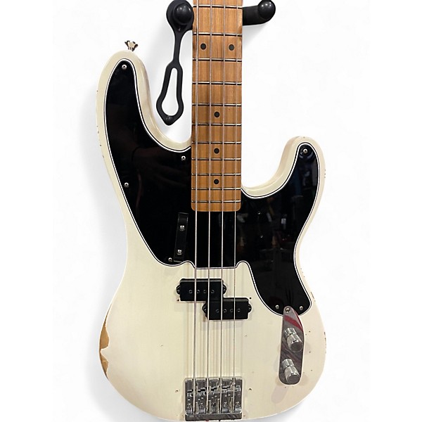 Used 2018 Fender Mike Dirnt Road Worn Precision Bass White Blonde Electric Bass Guitar
