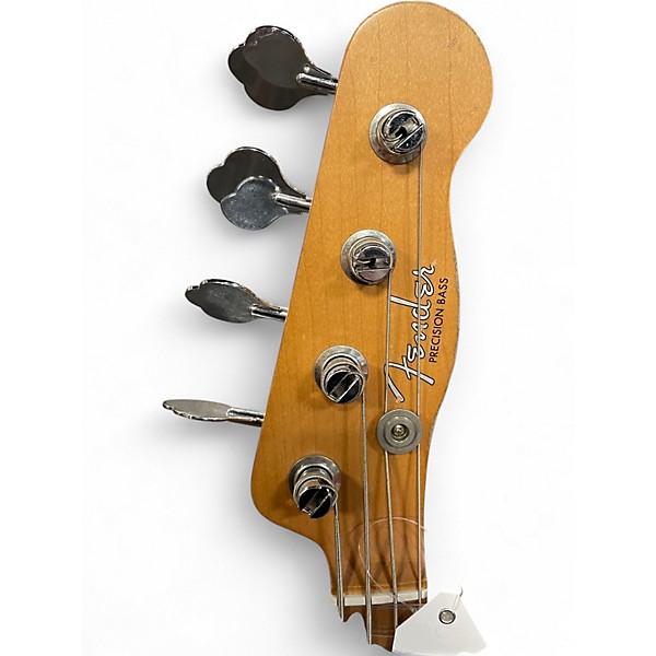 Used 2018 Fender Mike Dirnt Road Worn Precision Bass White Blonde Electric Bass Guitar