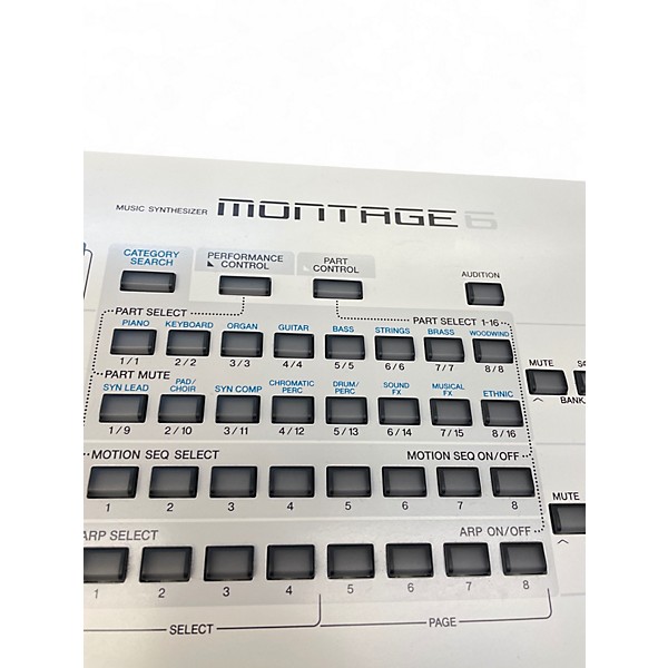 Used Yamaha Montage 61 Key White Keyboard Workstation