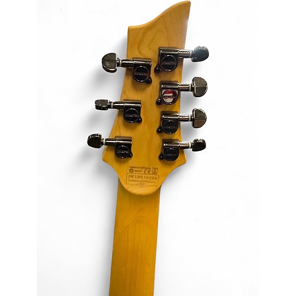 Used Schecter Guitar Research OMEN EXTREME 7 Trans Red Solid Body Electric Guitar