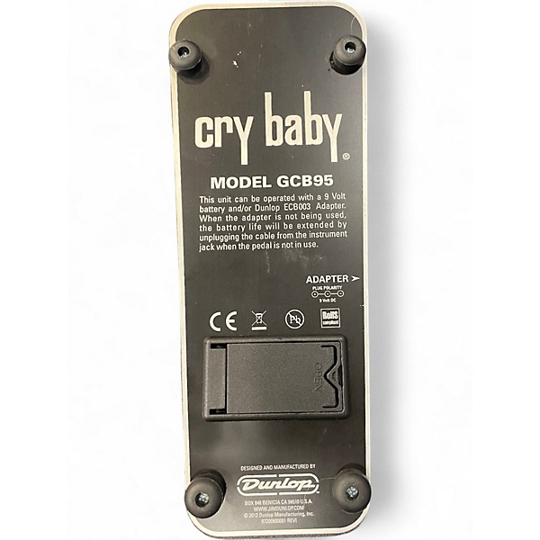 Used Dunlop GCB95 Original Crybaby Wah Effect Pedal