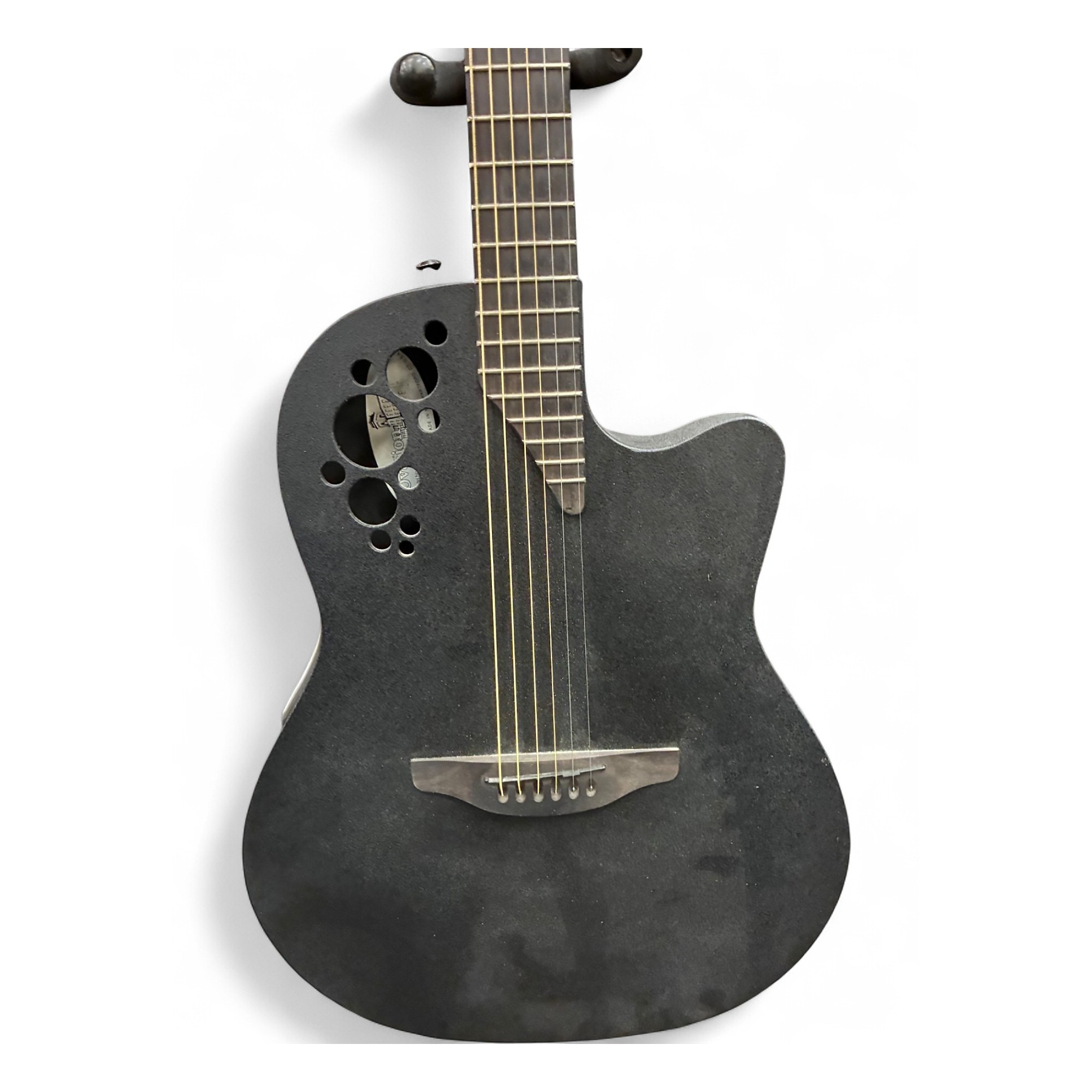 Used Ovation 1868T Elite Black Acoustic Electric Guitar Black