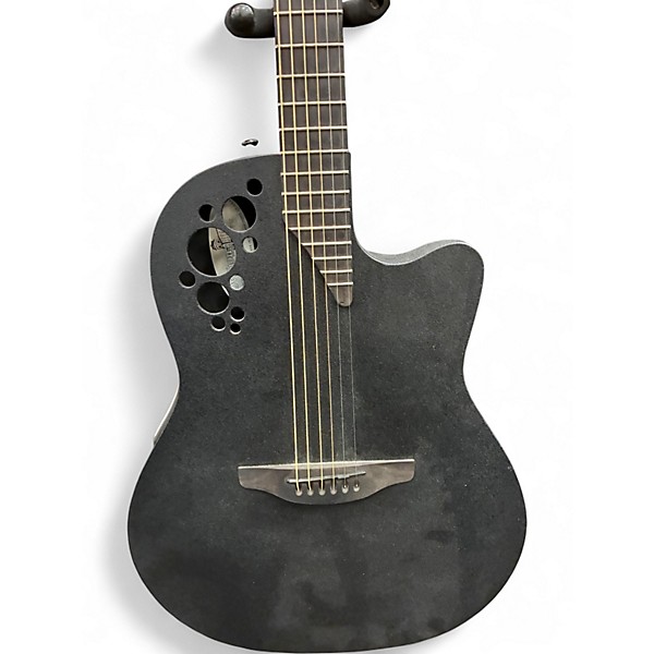 Used Ovation 1868T Elite Black Acoustic Electric Guitar