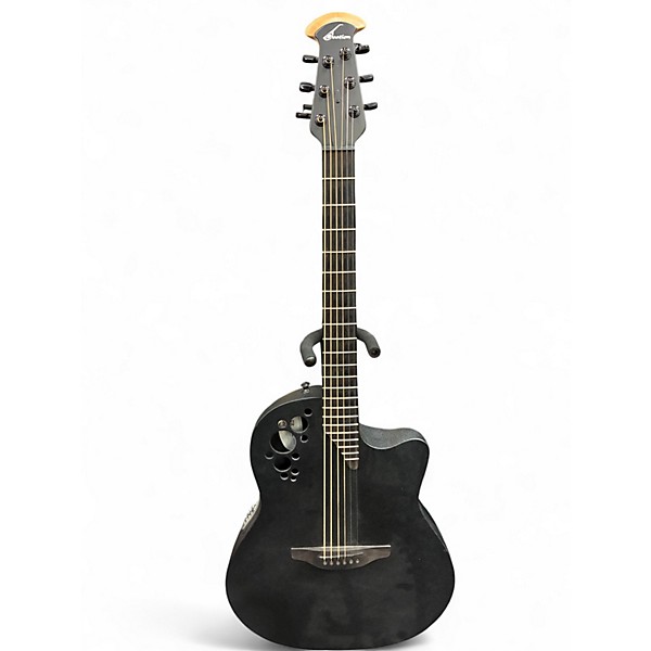 Used Ovation 1868T Elite Black Acoustic Electric Guitar