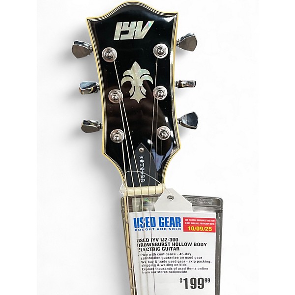 Used Iyv IJZ-300 Brownburst Hollow Body Electric Guitar
