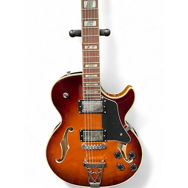 Used Iyv IJZ-300 Brownburst Hollow Body Electric Guitar