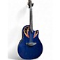Used Ovation CE44P Blue Acoustic Electric Guitar thumbnail