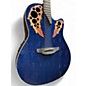 Used Ovation CE44P Blue Acoustic Electric Guitar