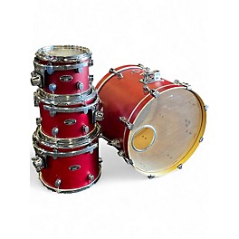 Used PDP by DW 4 Piece FS Series Red Satin Stain Drum Kit