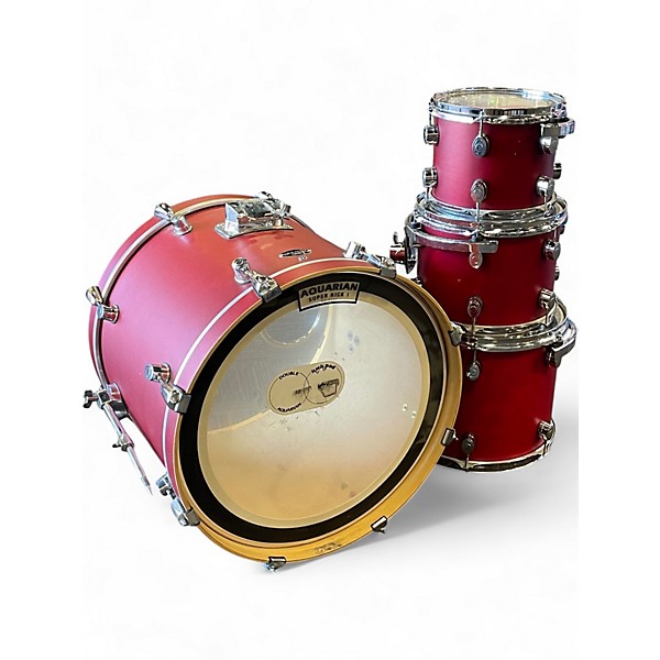 Used PDP by DW 4 Piece FS Series Red Satin Stain Drum Kit