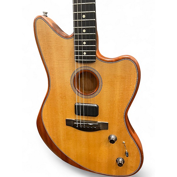 Used Fender AMERICAN ACOUSTASONIC JAZZMASTER Mahogany Acoustic Electric Guitar