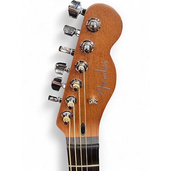 Used Fender Acoustasonic Player Stratocaster Black Acoustic Electric Guitar