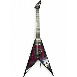 Used B.C. Rich Deluxe Jr V Active EMG Floyd Rose Red to Black Fade Solid Body Electric Guitar