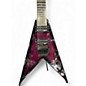Used B.C. Rich Deluxe Jr V Active EMG Floyd Rose Red to Black Fade Solid Body Electric Guitar