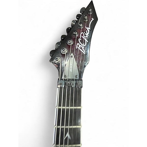 Used B.C. Rich Deluxe Jr V Active EMG Floyd Rose Red to Black Fade Solid Body Electric Guitar