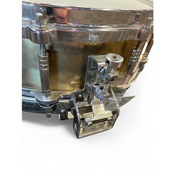 Used Pearl 14X4 Free Floating Snare Antique Gold Drum