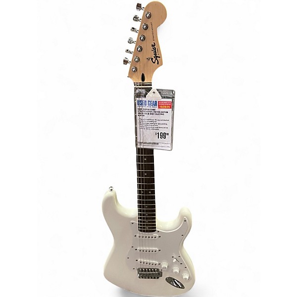 Used Squier Sonic Stratocaster Limited-Edition White Solid Body Electric Guitar
