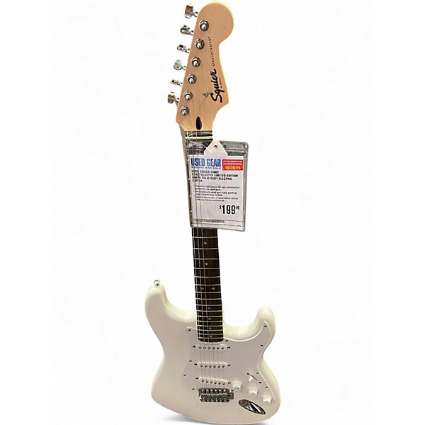 Used Squier Sonic Stratocaster Limited-Edition White Solid Body Electric Guitar