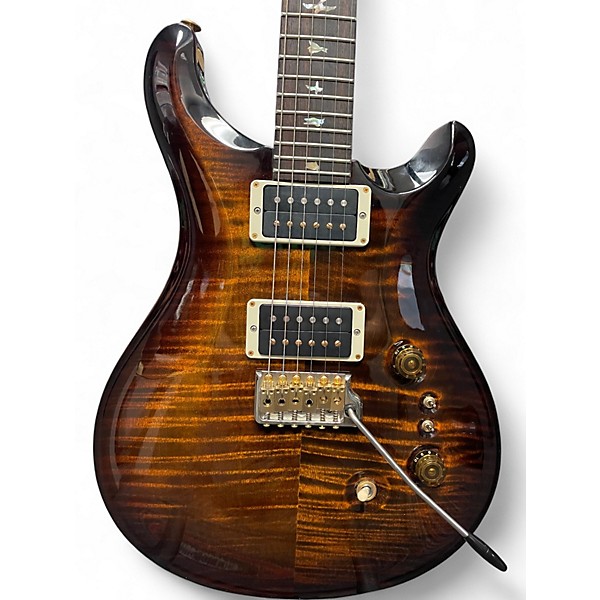 Used PRS Custom 24 10 Top 35th Anniversary Black Gold Solid Body Electric Guitar