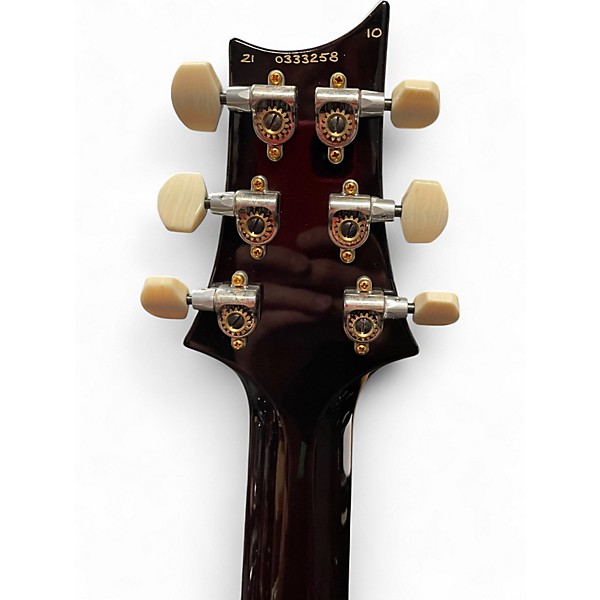 Used PRS Custom 24 10 Top 35th Anniversary Black Gold Solid Body Electric Guitar