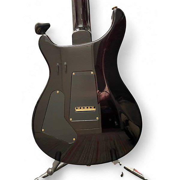 Used PRS Custom 24 10 Top 35th Anniversary Black Gold Solid Body Electric Guitar