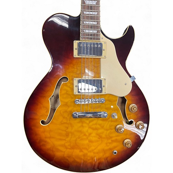 Used Greg Bennett Design by Samick royale  Tobacco Sunburst Hollow Body Electric Guitar