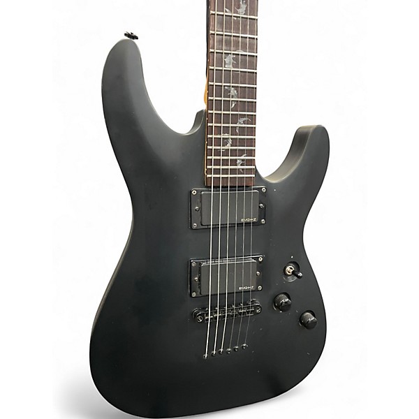 Used Schecter Guitar Research Damien 6 Black Solid Body Electric Guitar
