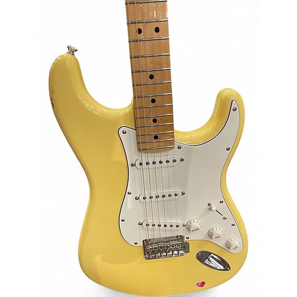 Used Fender Player Stratocaster Yellow Solid Body Electric Guitar