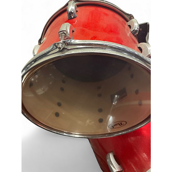 Used Pearl 4 Piece Vision RED SPARKLE Drum Kit