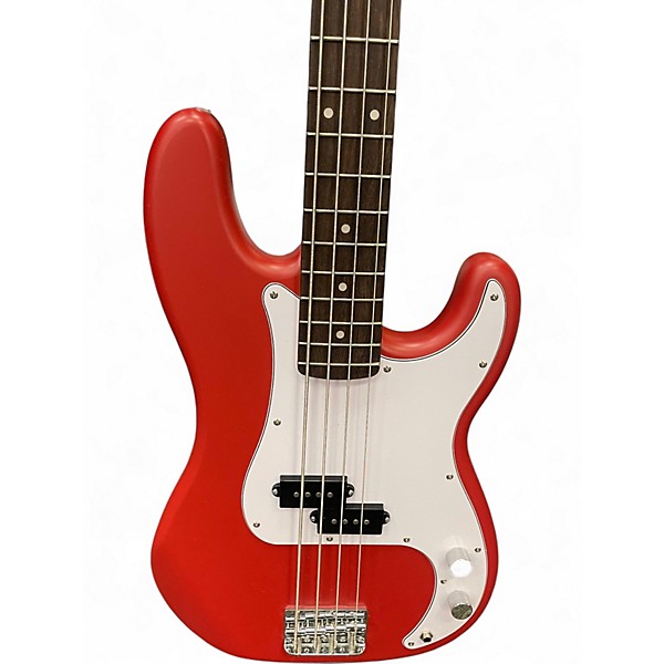 Used Squier Precision Bass MATTE RED Electric Bass Guitar