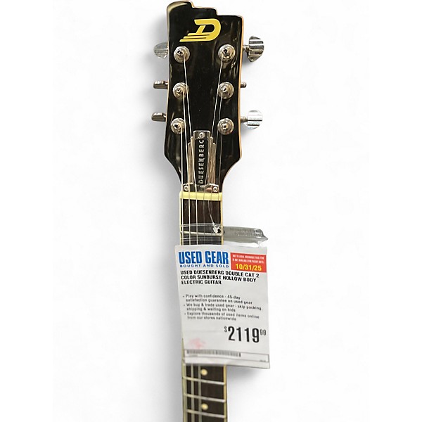 Used Duesenberg Double Cat 2 Color Sunburst Hollow Body Electric Guitar